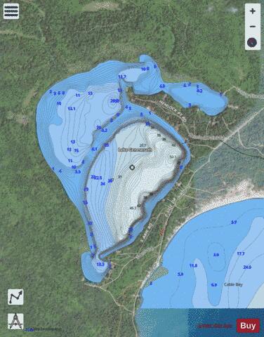 Lake Geneserath depth contour Map - i-Boating App - Satellite