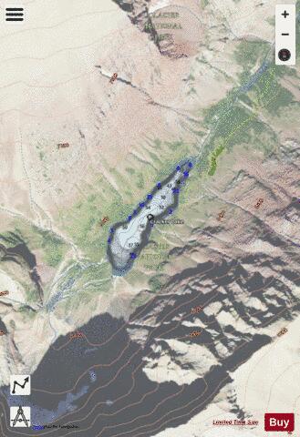 Cracker Lake depth contour Map - i-Boating App - Satellite