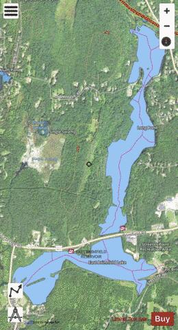 East Brimfield Lake depth contour Map - i-Boating App - Satellite