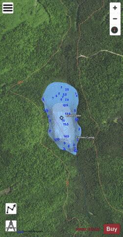 Blake Lake depth contour Map - i-Boating App - Satellite