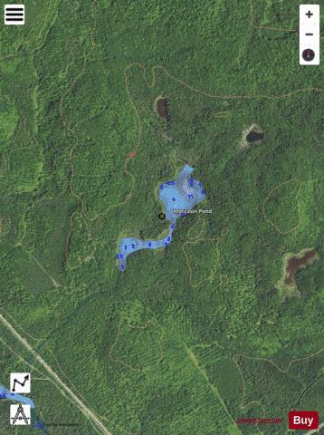 Moccasin Pond depth contour Map - i-Boating App - Satellite