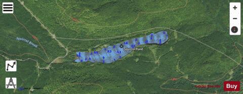 Squirrel Pond depth contour Map - i-Boating App - Satellite