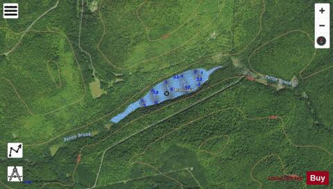 Bran Lake depth contour Map - i-Boating App - Satellite