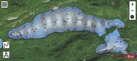 Deboullie Pond depth contour Map - i-Boating App - Satellite