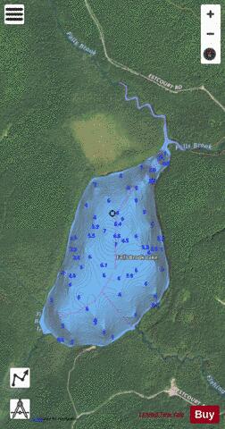 Falls Brook Lake depth contour Map - i-Boating App - Satellite