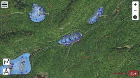 Perch Pond depth contour Map - i-Boating App - Satellite