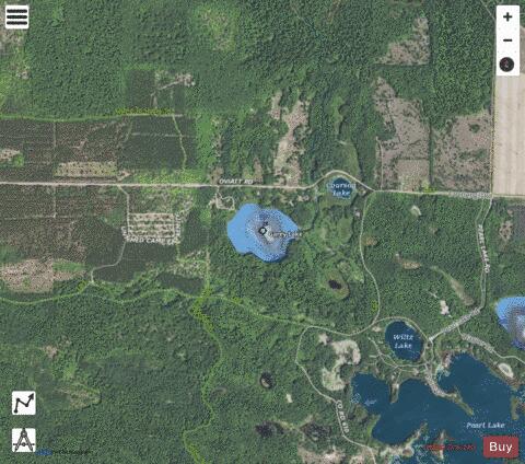Garey Lake depth contour Map - i-Boating App - Satellite