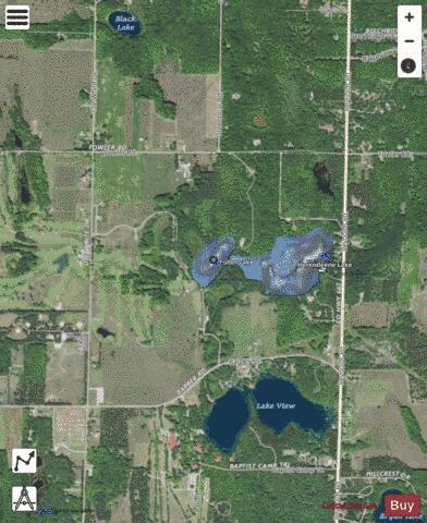 Fuller Lake depth contour Map - i-Boating App - Satellite