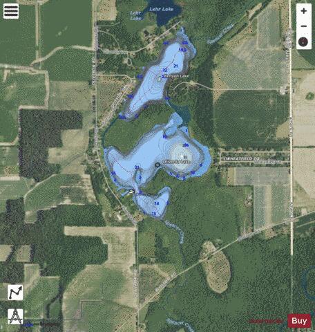 Oliverda Lake depth contour Map - i-Boating App - Satellite