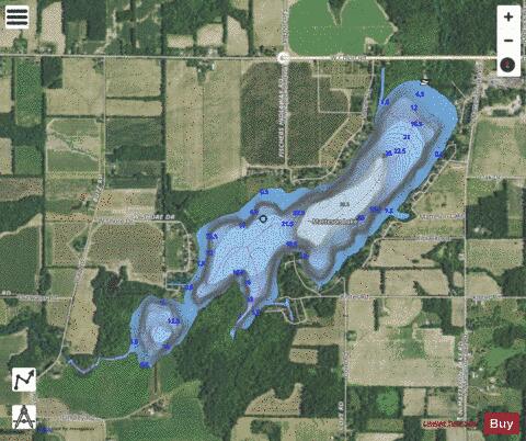 Matteson Lake depth contour Map - i-Boating App - Satellite