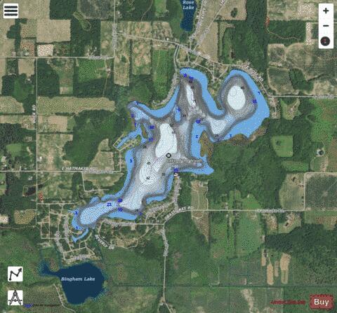 Lake of The Woods depth contour Map - i-Boating App - Satellite