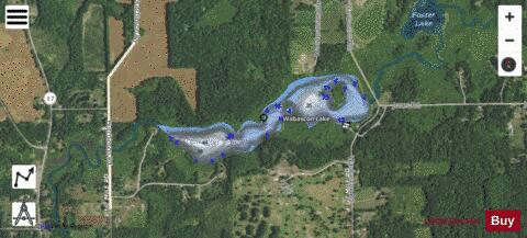 Wabascon Lake depth contour Map - i-Boating App - Satellite