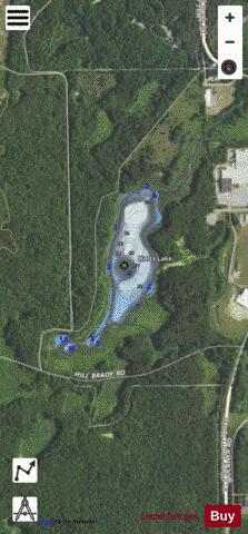 Harts Lake depth contour Map - i-Boating App - Satellite