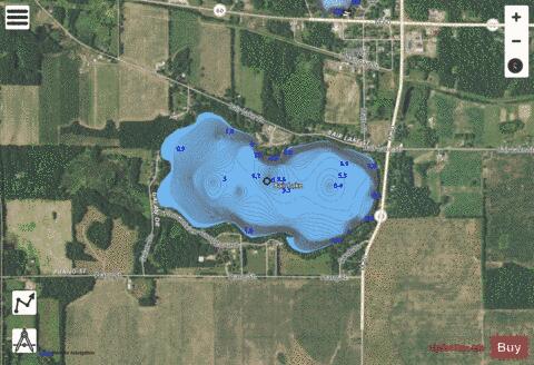 Bair Lake depth contour Map - i-Boating App - Satellite