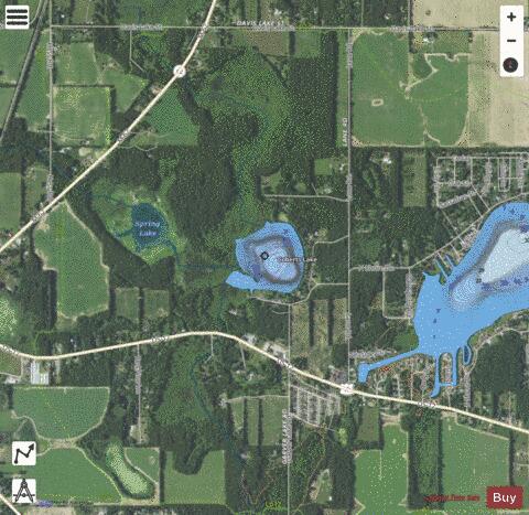 Coberts Lake depth contour Map - i-Boating App - Satellite