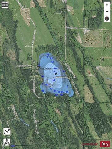 Nowland Lake depth contour Map - i-Boating App - Satellite