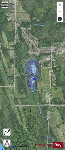 Adams Lake depth contour Map - i-Boating App - Satellite