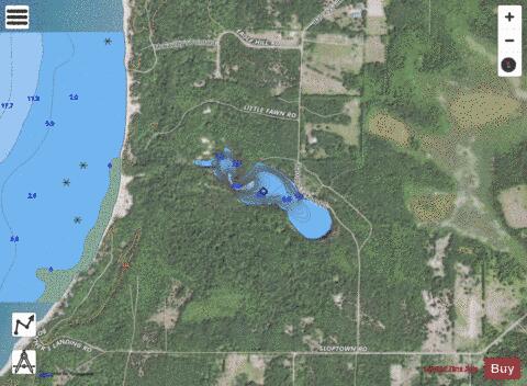 Barneys Lake depth contour Map - i-Boating App - Satellite