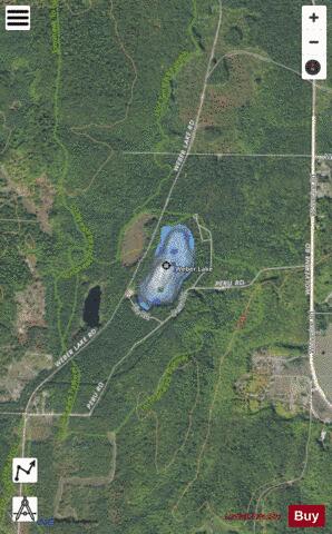 Weber Lake depth contour Map - i-Boating App - Satellite