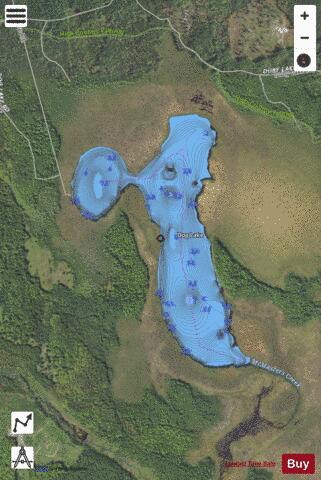 Dog Lake depth contour Map - i-Boating App - Satellite