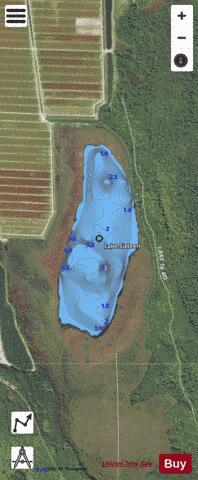 Sixteen, Lake depth contour Map - i-Boating App - Satellite