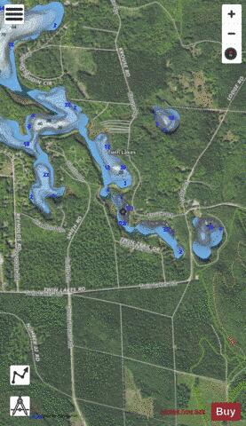 Twin Lake (Central) depth contour Map - i-Boating App - Satellite