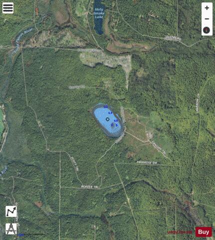 Hackett Lake depth contour Map - i-Boating App - Satellite