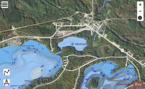 Trout Lake, Little depth contour Map - i-Boating App - Satellite