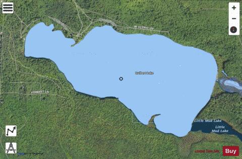 Hulbert Lake depth contour Map - i-Boating App - Satellite