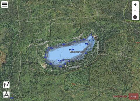 McNearney Lake depth contour Map - i-Boating App - Satellite