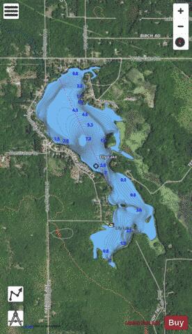 Lily Lake depth contour Map - i-Boating App - Satellite