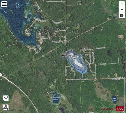 Little Silver Lake depth contour Map - i-Boating App - Satellite
