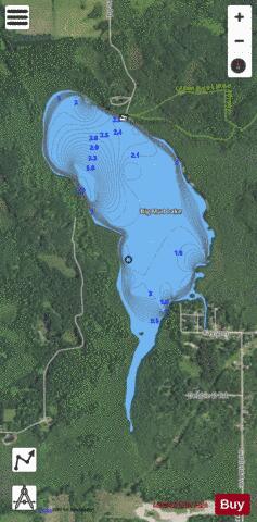 Big Mud Lake depth contour Map - i-Boating App - Satellite