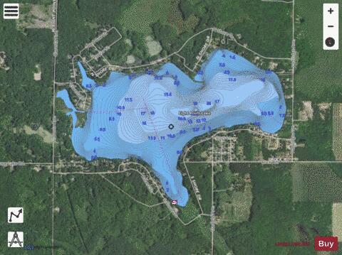 Eight Point Lake depth contour Map - i-Boating App - Satellite