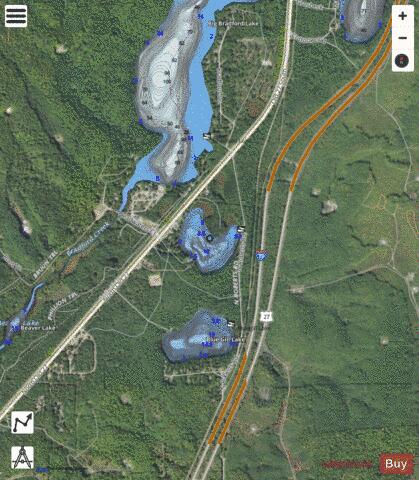 Horseshoe Lake depth contour Map - i-Boating App - Satellite