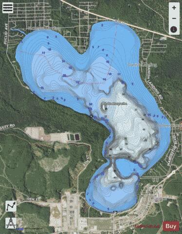 Margrethe, Lake depth contour Map - i-Boating App - Satellite
