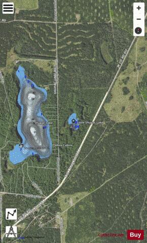 Little Shupac Lake depth contour Map - i-Boating App - Satellite