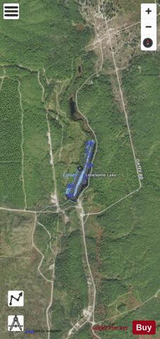 Lonesome Lake depth contour Map - i-Boating App - Satellite