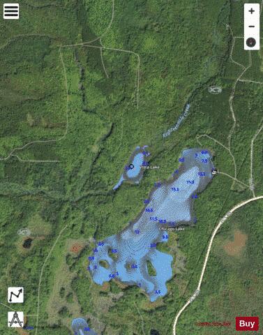Vista Lake depth contour Map - i-Boating App - Satellite