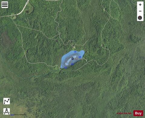 Bishop Lake depth contour Map - i-Boating App - Satellite