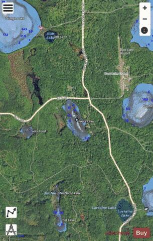 Foote Lake depth contour Map - i-Boating App - Satellite