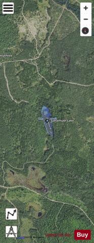 Ganamush Lake depth contour Map - i-Boating App - Satellite