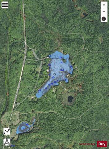 Dana Lake depth contour Map - i-Boating App - Satellite
