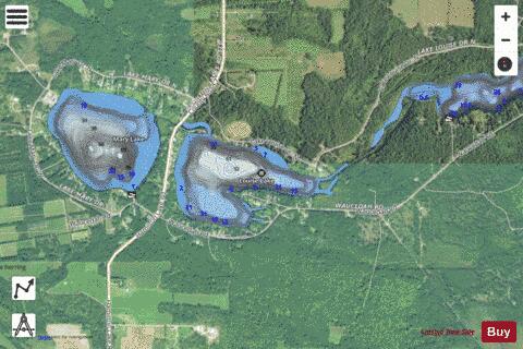 Louise Lake depth contour Map - i-Boating App - Satellite