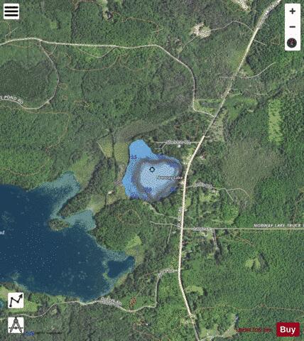 Norway Lake depth contour Map - i-Boating App - Satellite