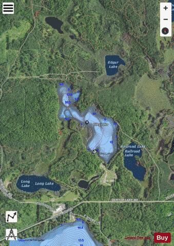 Edey Lake depth contour Map - i-Boating App - Satellite