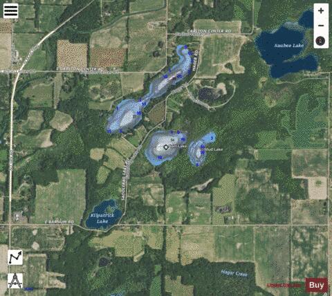 Carr Lake depth contour Map - i-Boating App - Satellite