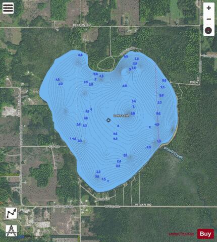 Larks Lake depth contour Map - i-Boating App - Satellite