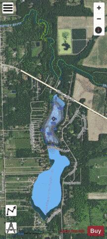 Myers Lake depth contour Map - i-Boating App - Satellite