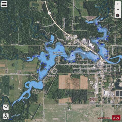 Ross Lake depth contour Map - i-Boating App - Satellite